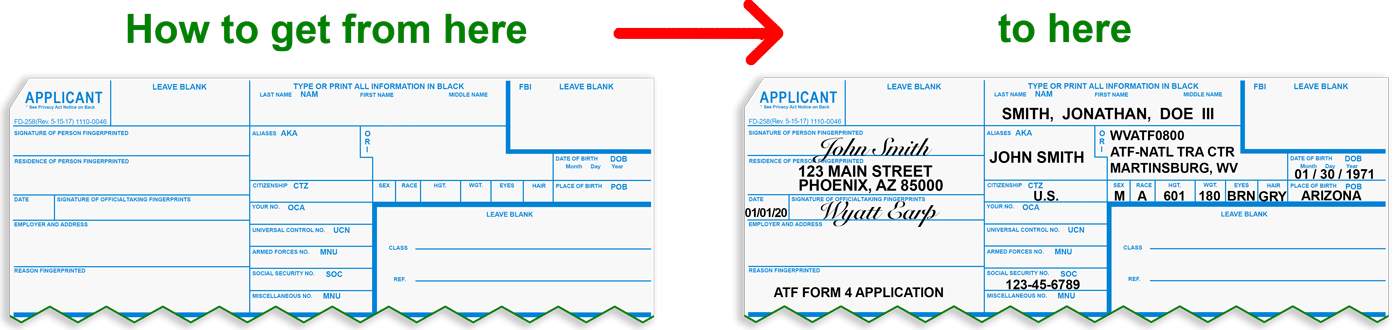 How To Fill Out Fingerprint Card For Atf Form 1 Printable Forms Free Online 0131